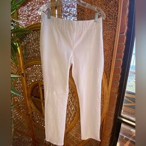 NYDJ Alina Pull on Ankle White Jeans Pants Size 8 Long New Condition